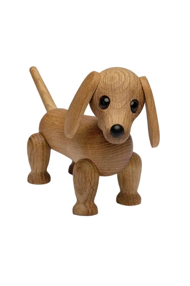 Dekorasjon i tre Amigo Dachshund 15 cm – Natur – Dekor | m v:9780357