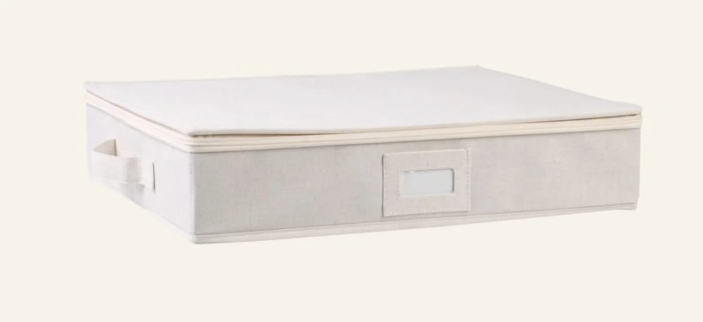 Oppbevaringsboks lys natur - 46x35x10,2 cm v:9591645