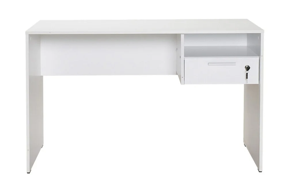 Irbene Skrivebord 120 cm med Oppbevaring Hyller + Låsbar Sku v:5211117