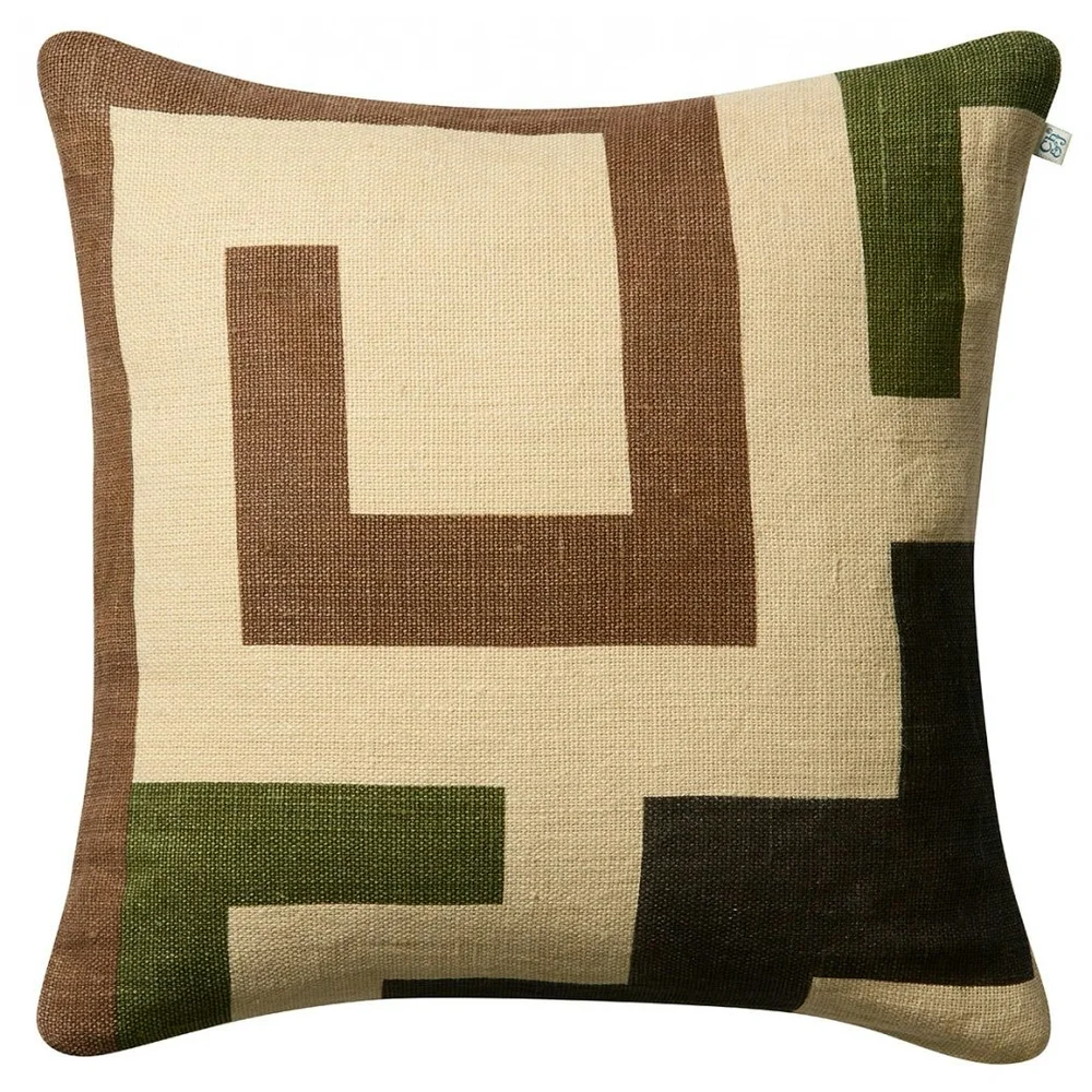 Aman Putetrekk 50×50 cm, Taupe / Cactus Green / Brun v:3540270