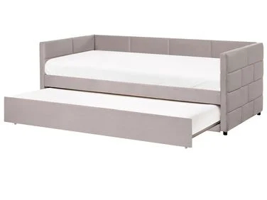 Uttrekksseng Fløyel CHAVONNE 90 x 200 cm Lysegrå v:5743052 Uttrekksseng Fløyel CHAVONNE 90 x 200 cm Lysegrå v:5743052