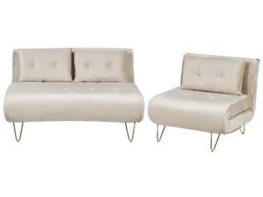 Sofagruppe 3-seter VESTFOLD Fløyel Beige v:6156359 Sofagruppe 3-seter VESTFOLD Fløyel Beige v:6156359