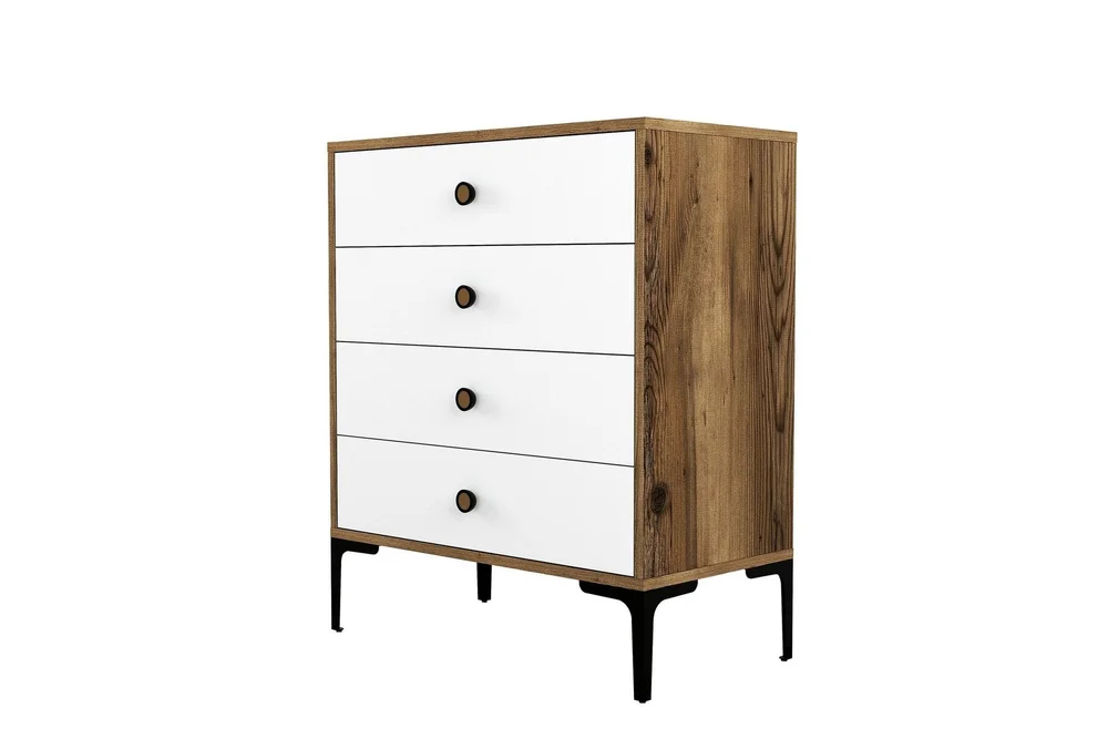 Ameias Kommode 76×90,7 cm Brun/Hvit v:7228094 Ameias Kommode 76×90,7 cm Brun/Hvit v:7228094