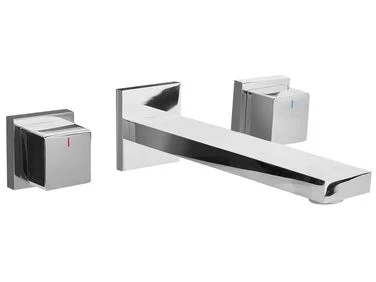 Veggmontert servantbatteri PAILON Messing Sølv v:8944911 Veggmontert servantbatteri PAILON Messing Sølv v:8944911