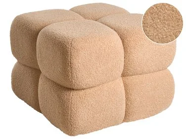 Puff CALIENTE Bouclé Beige v:582488