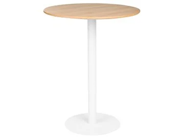 Barbord MORELLA Lysebrun/hvit 80 cm 80 cm v:7254734