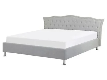 Seng METZ 160 x 200 cm Lysegrå v:1766256