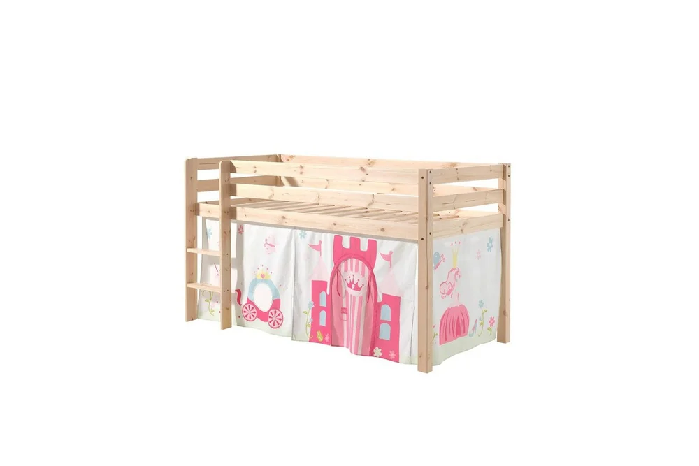 Middelseng med gardin Pino Princess Naturlig, Naturlig, Uten sklie, Uten tunnel, Ingen lommer v:4398593