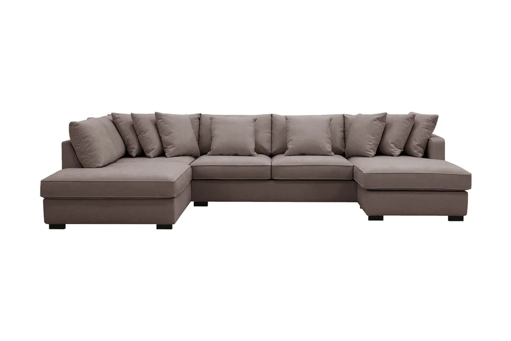 Rossita 5-seters Venstrevendt U-formet Dyp Sofa med Divan og Sjeselong i Stoff v:8677537