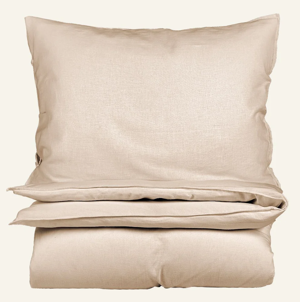 Lin & bomull sengesett natur - 140x220 cm v:3552044