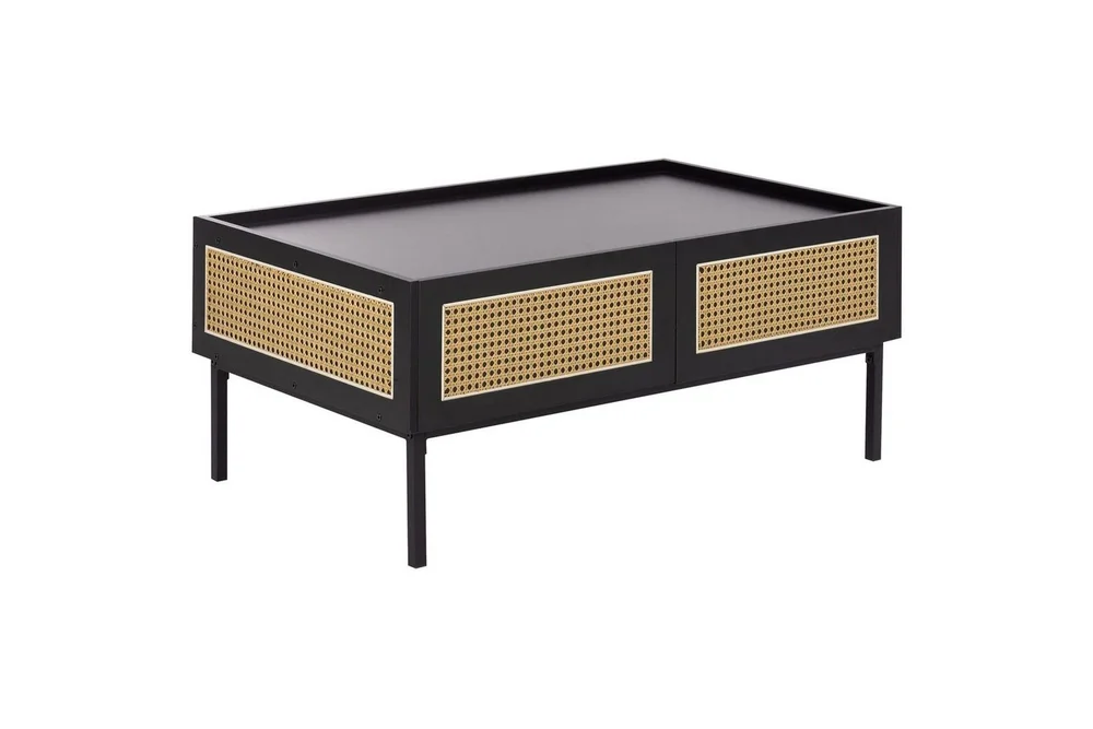 Soffbord Beliani Cullen Black||Light wood v:1054781