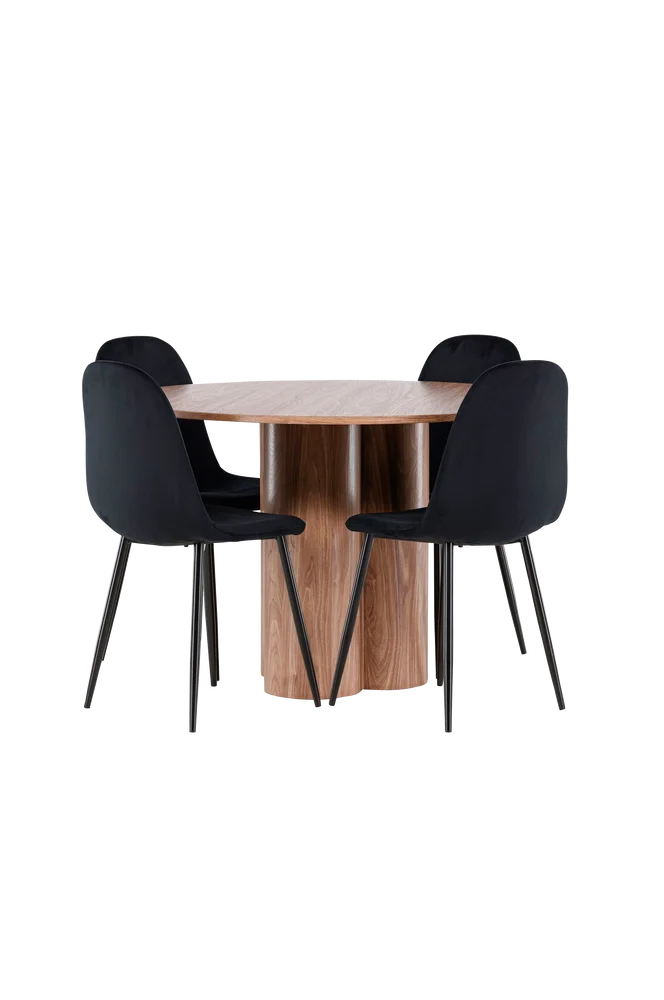 Olivia spisebord med Polar spisestol – Svart m v:1564474 Olivia spisebord med Polar spisestol – Svart m v:1564474
