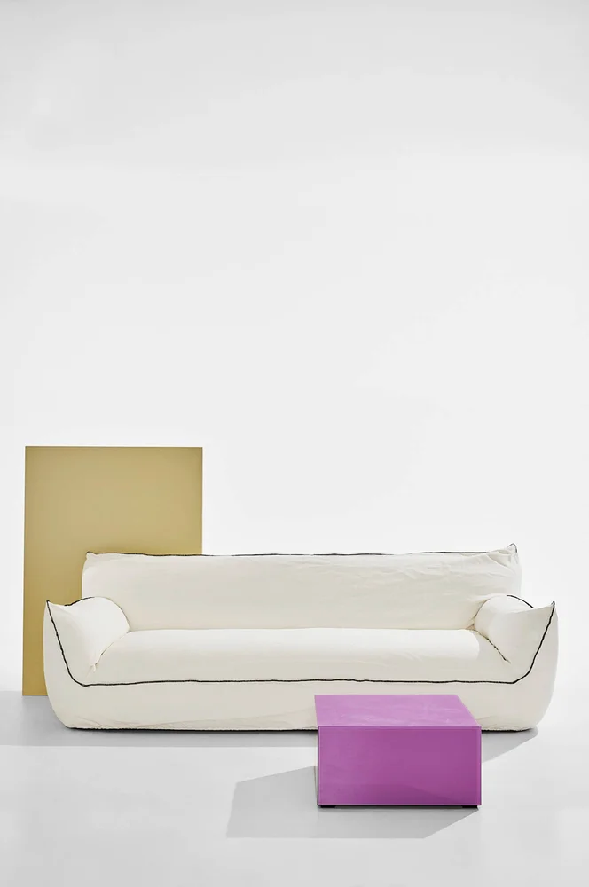 Gia sofa i lin, 3,5-seter – Hvit m v:7496285