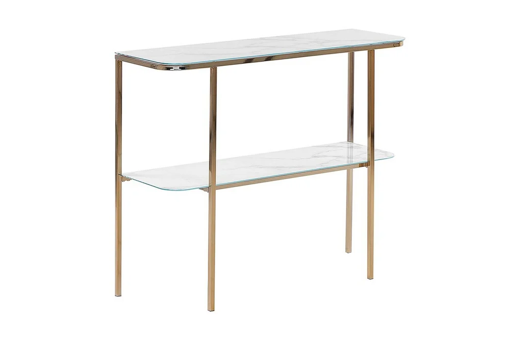 Konsollbord Vit, Guld v:5765266