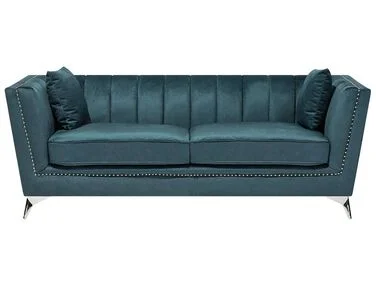 Sofa 3-seter GAULA Fløyel Blågrønn v:8411606 Sofa 3-seter GAULA Fløyel Blågrønn v:8411606