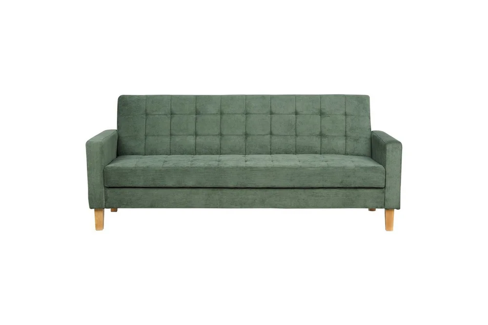 3-sitssoffa Beliani Vehkoo Grönt, ljust trä Green||Light colored wood v:8962294