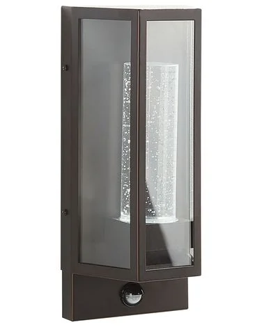 Utendørs LED-vegglampe FRUID Med bevegelsessensor Brun v:8587068