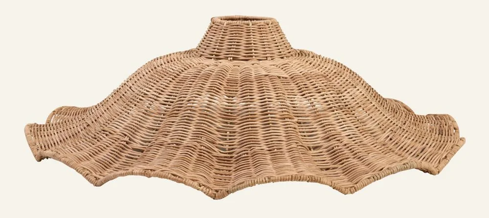 Lampeskjerm lys brun - ø61x18 cm v:9771271
