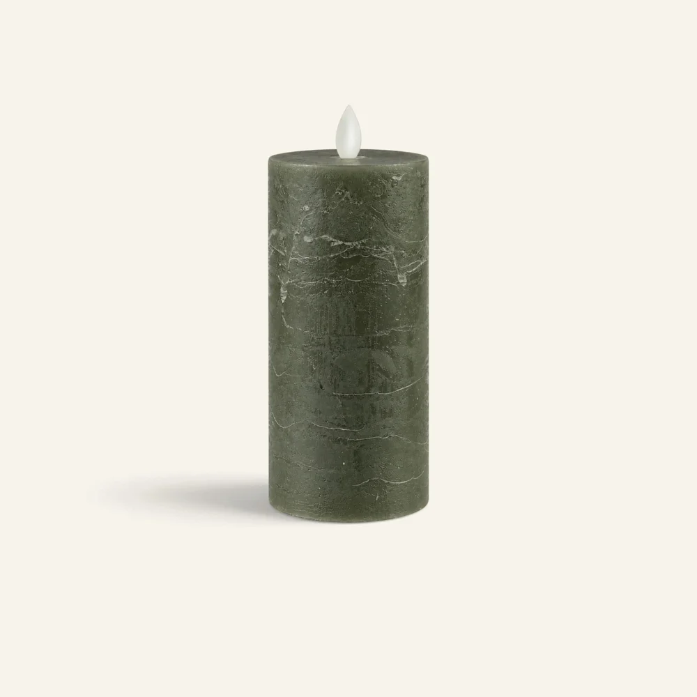 Led kubbelys mørk grønn - 7,5x7,5x15 cm v:4595893