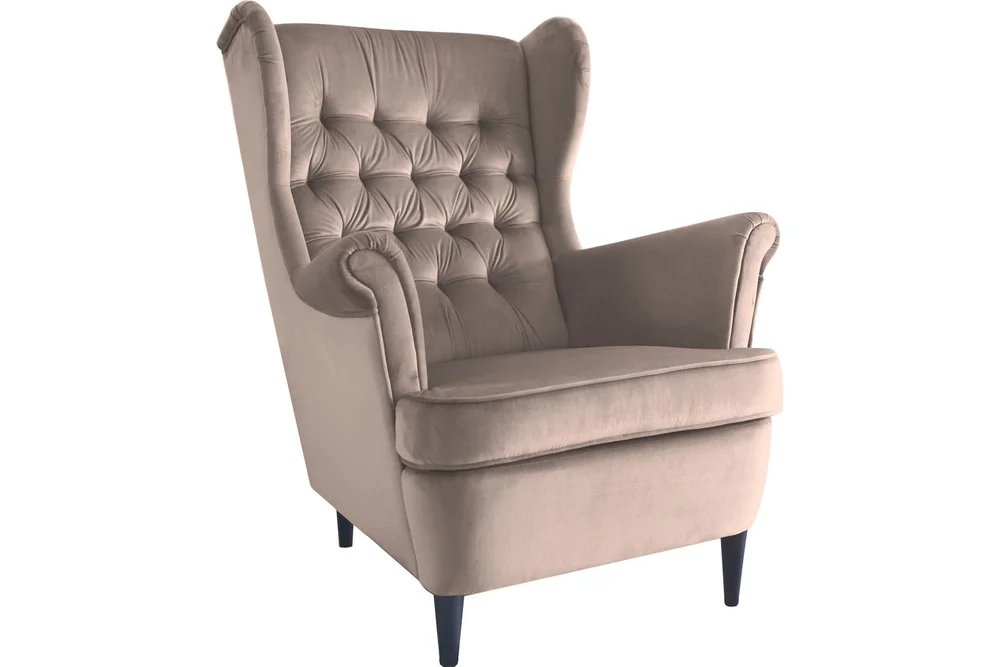 Öronlappsfåtölj Beige v:4972645