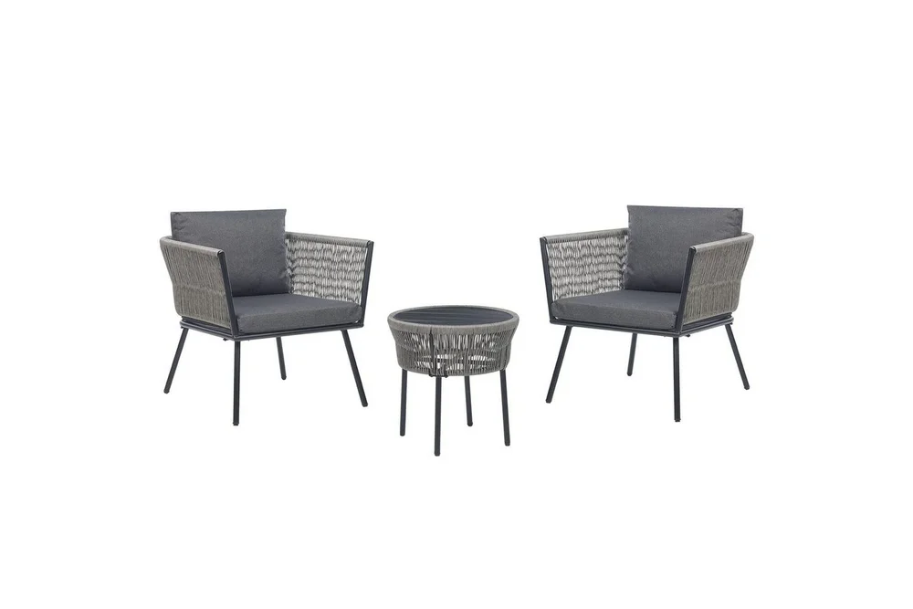 Cafeset Beliani Gargano Brun/grå Light grey||Black v:1047890 Cafeset Beliani Gargano Brun/grå Light grey||Black v:1047890