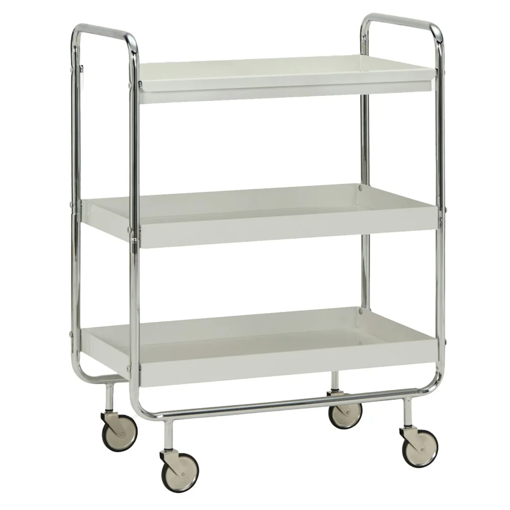 Roll Serveringsvogn Large, Krom / Off-white v:2846461