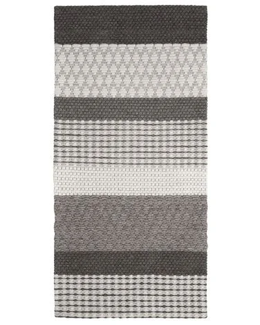 Teppe AKKAYA Grå 80 x 150 cm Ull v:8270116 Teppe AKKAYA Grå 80 x 150 cm Ull v:8270116