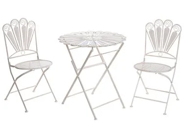 Kafésett Sammenleggbar PAVIA Metall Off white v:4856261 Kafésett Sammenleggbar PAVIA Metall Off white v:4856261