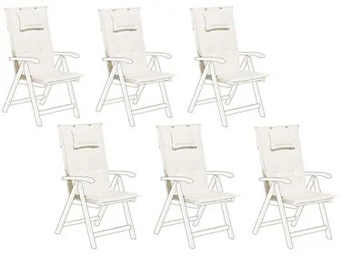 Sett med 6 rygg-/seteputer JAVA/AMANTEA 50 x 70 cm Off white v:8359426 Sett med 6 rygg-/seteputer JAVA/AMANTEA 50 x 70 cm Off white v:8359426