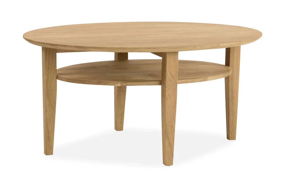 Cullman Sofabord 90 cm Ovalt med Oppbevaringshylle v:4085174