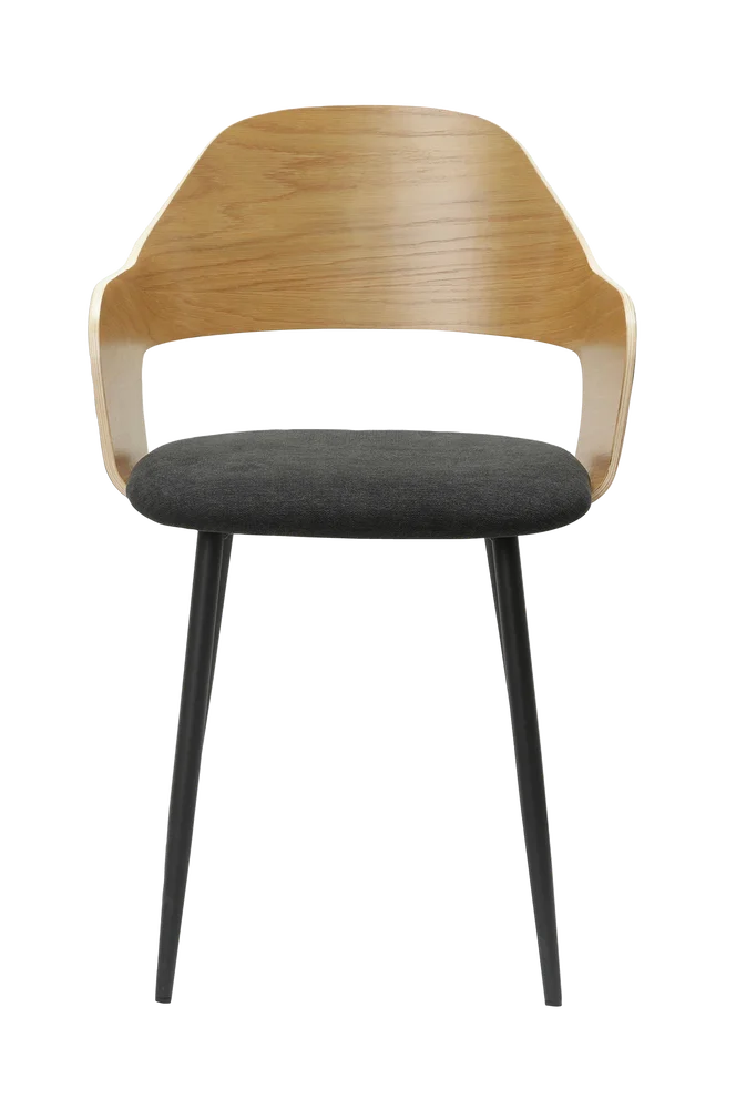 Belle Spisestol med armlener i stoff Sett med 2 – Svart m v:7918314 Belle Spisestol med armlener i stoff Sett med 2 – Svart m v:7918314