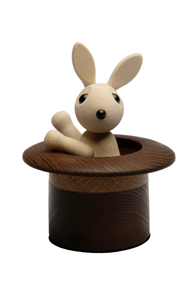 Tredekorasjon The Magic Hat Kanin 9,5 cm – Natur – Dekor | m v:2222129