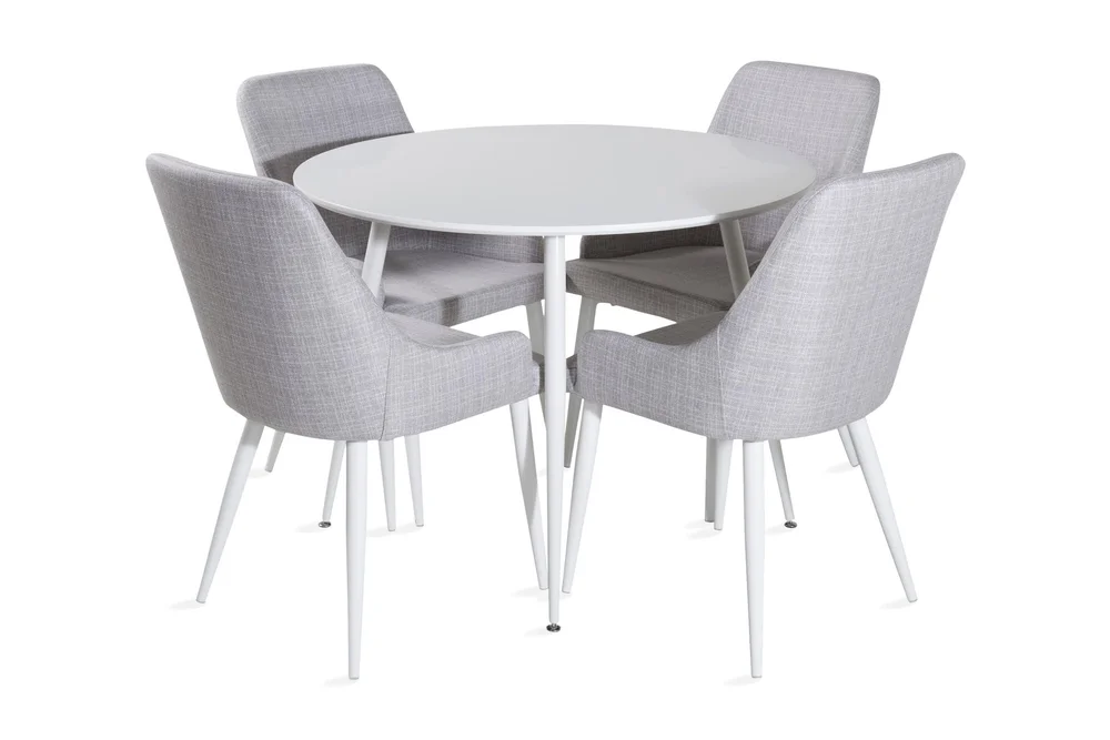 Ridones Spisegruppe 100 cm Rund inkl. 4 Ridones Stoler v:8432448