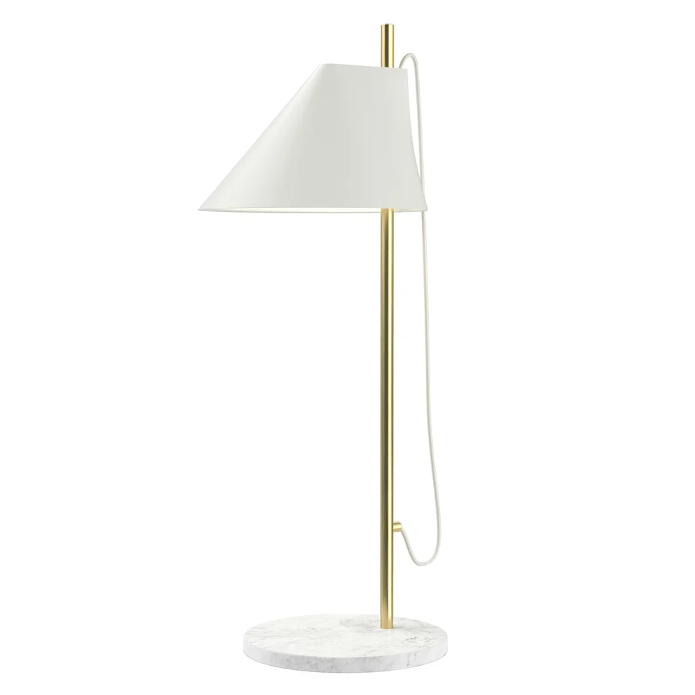 Yuh Bordlampe, Messing/Hvit v:3360922