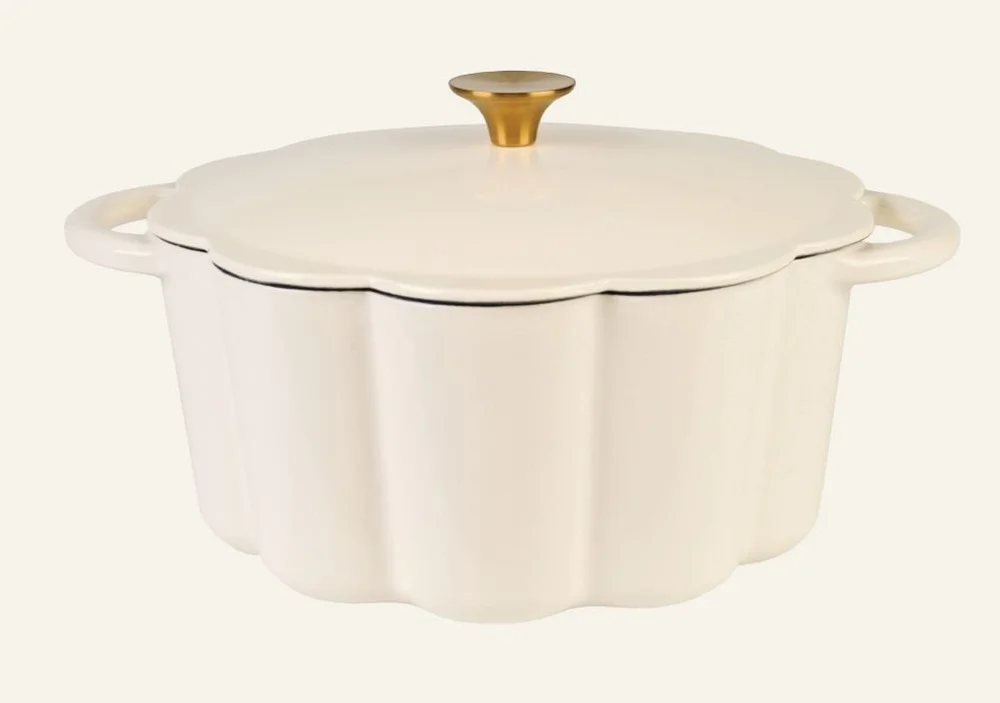 Støpejernsgryte rund krem - 4300ml v:942261