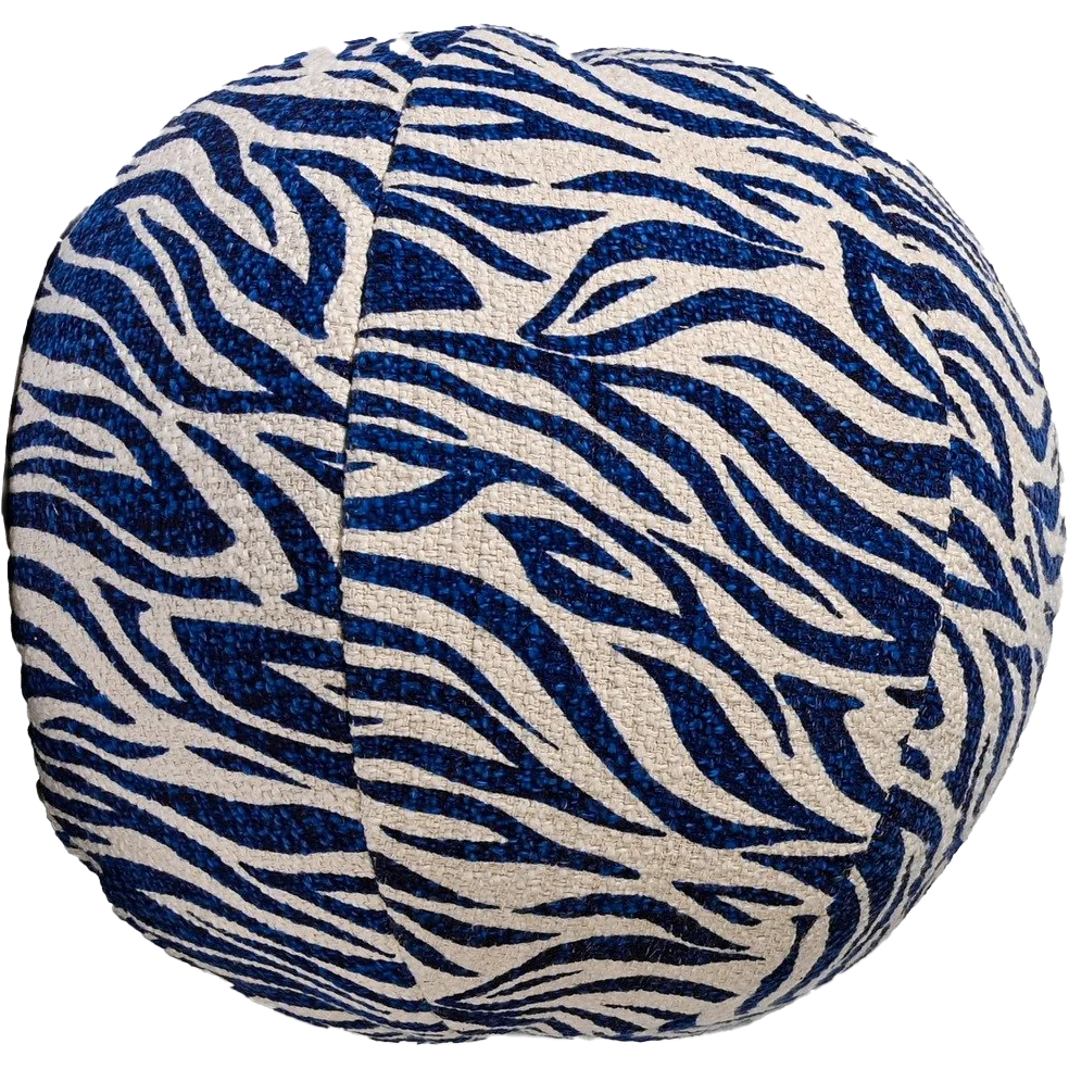 Anima Pute Rund Zebra, Blå v:2925605