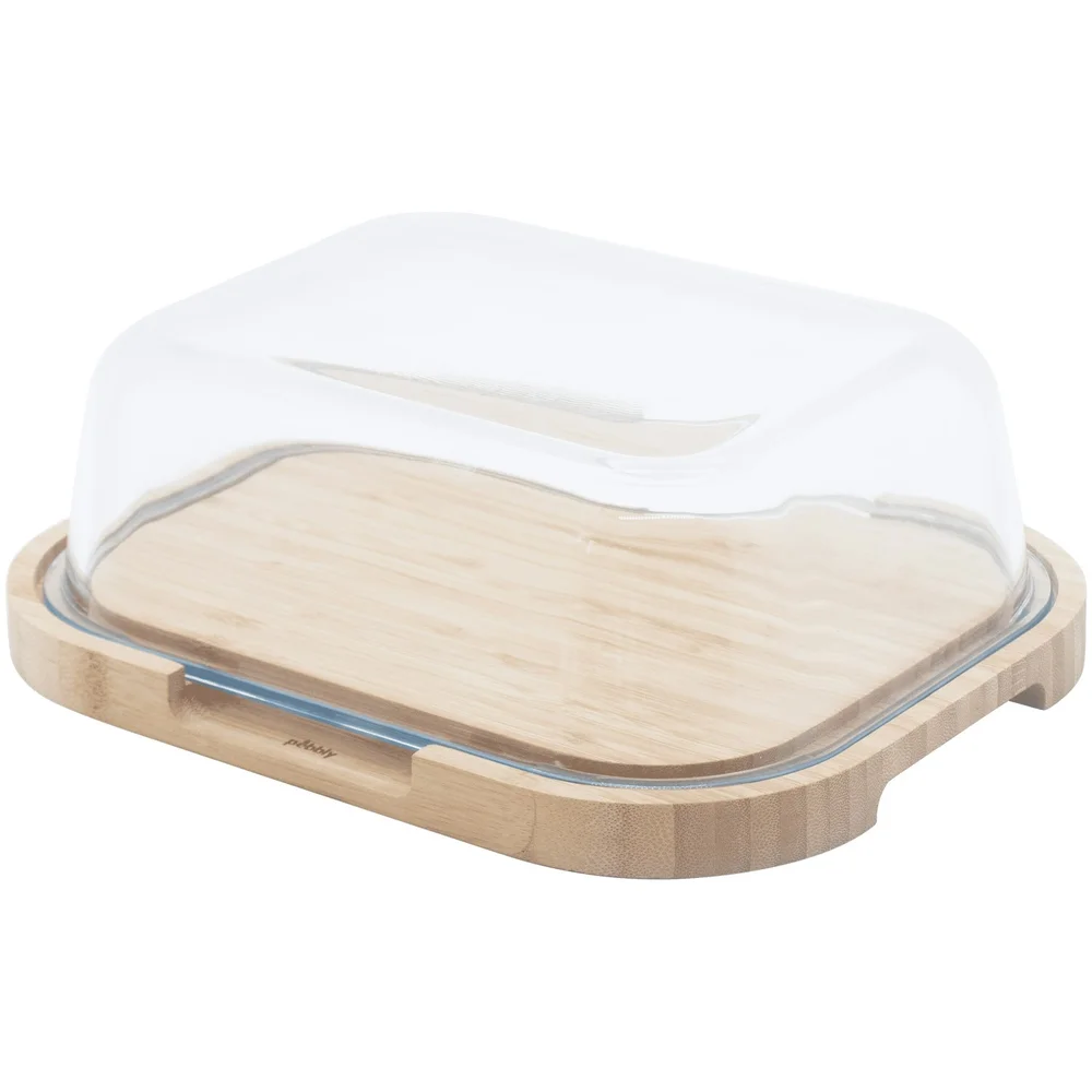 Osteklokke 21,5×27 cm, Bambus / Glass v:2935321 Osteklokke 21,5×27 cm, Bambus / Glass v:2935321