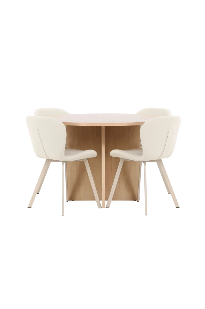 Spisebord Strada med Lilja-stol – Beige m v:929156 Spisebord Strada med Lilja-stol – Beige m v:929156