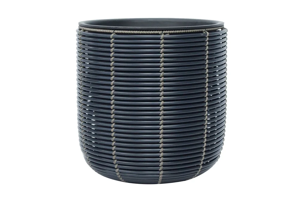 Wicker Blomsterkrukke D35xH36 cm Svart v:7305406 Wicker Blomsterkrukke D35xH36 cm Svart v:7305406