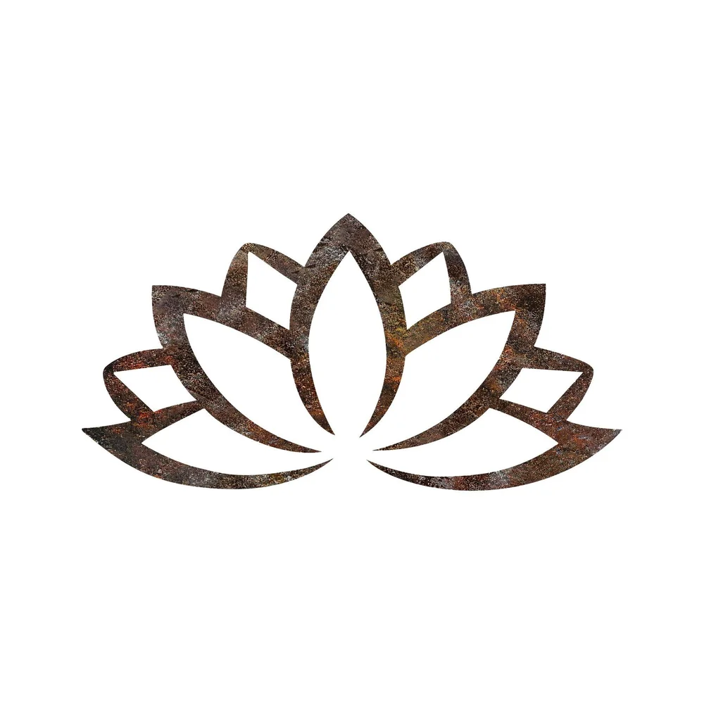Dekorativt veggtilbehør i metall Wallxpert Rusty Lotus (35 x 60 cm) v:3655757