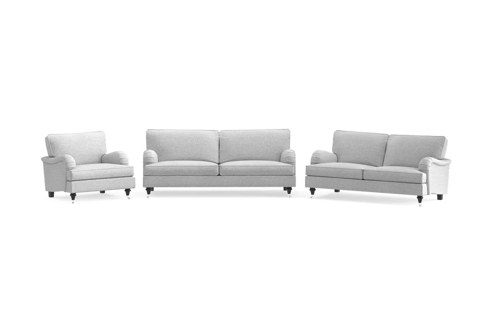 Howard Classic Sofagruppe 3-seters + 2-seters Sofa + Lenestol i Stoff v:4068622
