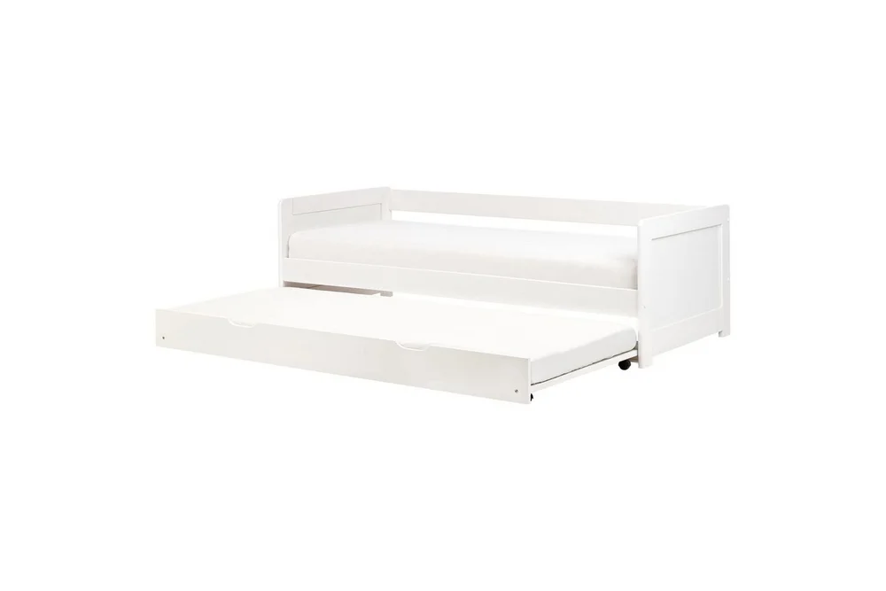 Dagbädd Beliani Gravelines med lamellram Ljus Trä White v:9766711 Dagbädd Beliani Gravelines med lamellram Ljus Trä White v:9766711