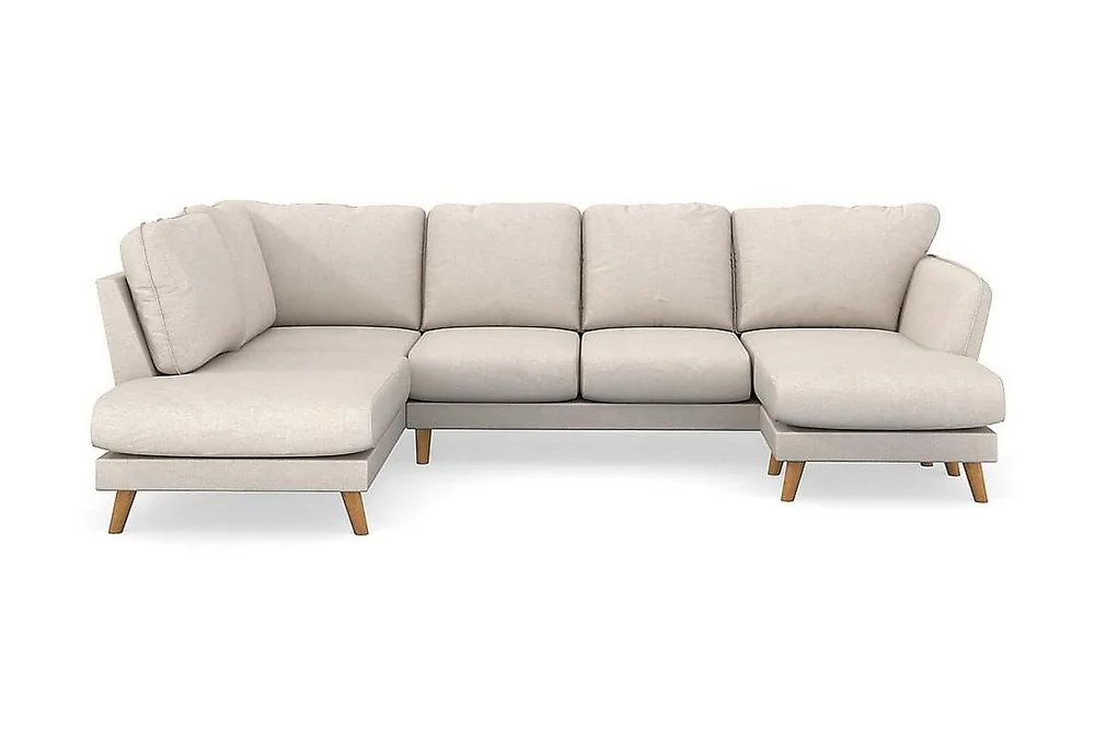 Trend Lyx 4-seters Venstrevendt U-formet Sofa med Divan og Sjeselong i Stoff v:8881434