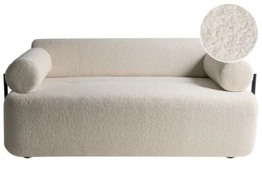 Sofa 2-seters ELVA Bouclé Off white v:7191850