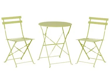 Kafésett Sammenleggbar FIORI Metall Limegrønn v:7632883 Kafésett Sammenleggbar FIORI Metall Limegrønn v:7632883