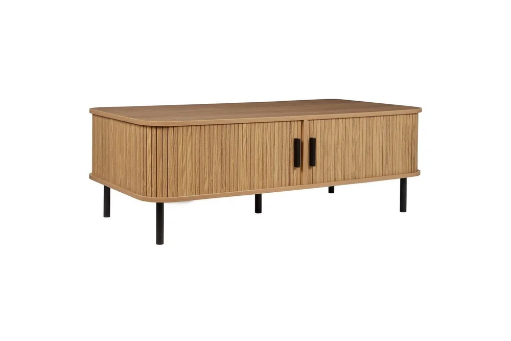Soffbord Beliani Bradley Light wood||Black v:3695471