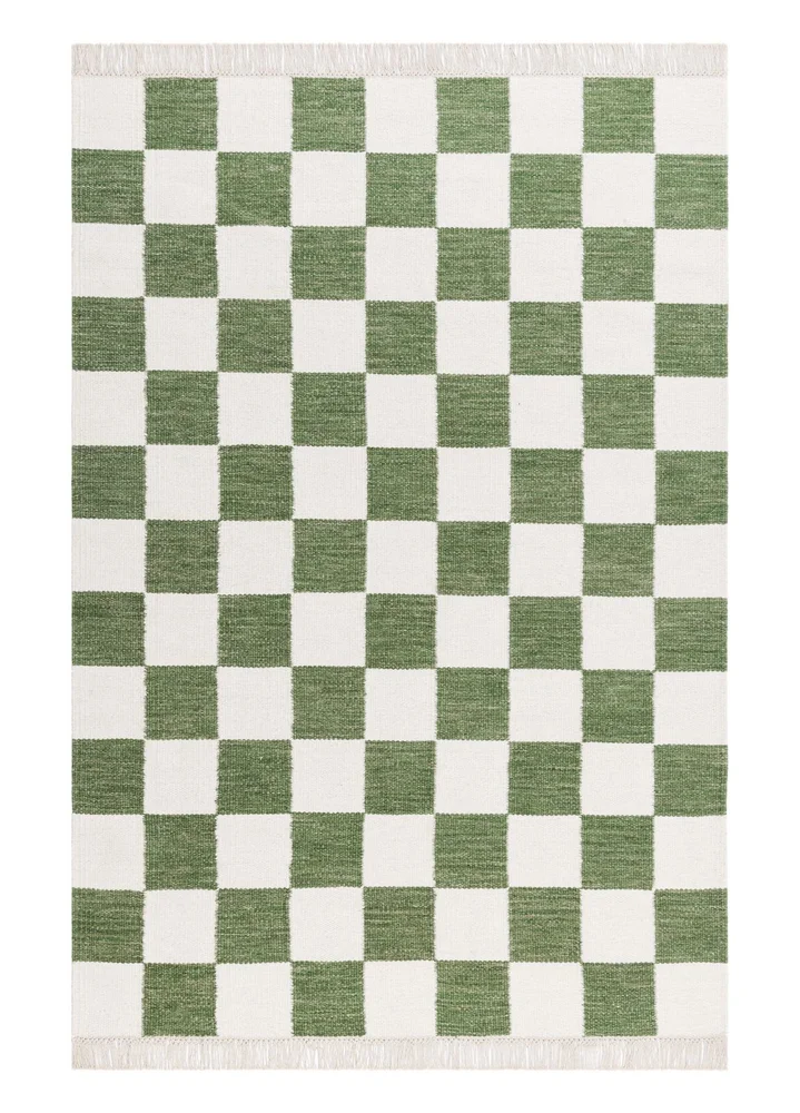 Håndvevd teppe Nordic Check 160x230 cm v:3595214