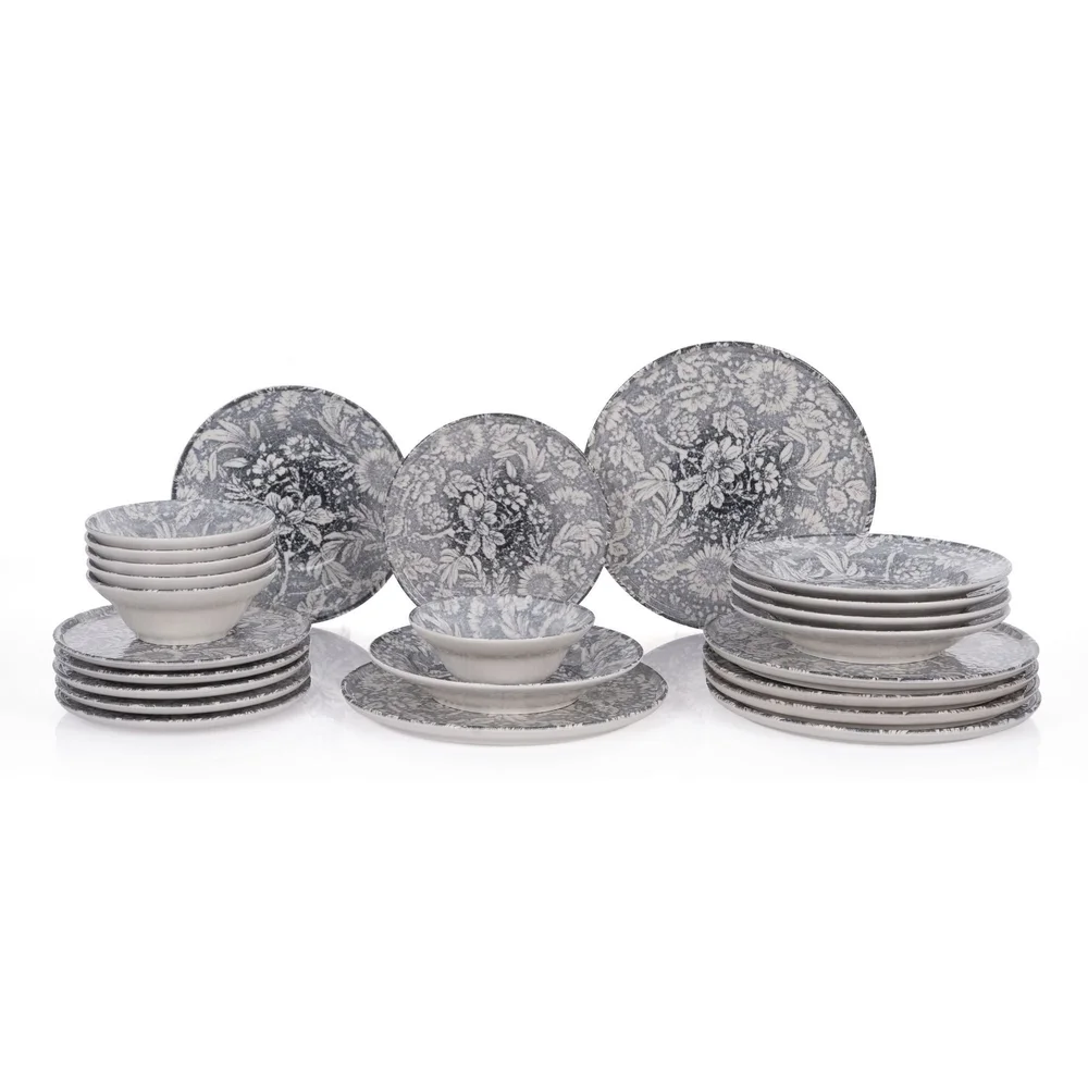Middagsservise (24 deler) Opviq Stone Flower (32 x 32 x 29 cm) Flerfarget v:6797736 Middagsservise (24 deler) Opviq Stone Flower (32 x 32 x 29 cm) Flerfarget v:6797736