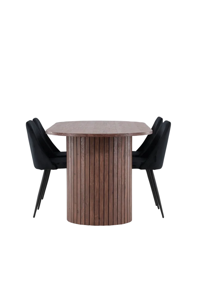 Härön Spisebord med Night Dining Chair – Svart m v:133821 Härön Spisebord med Night Dining Chair – Svart m v:133821