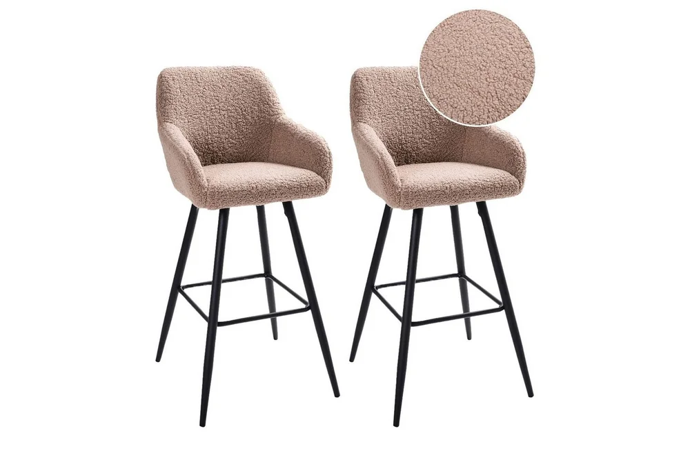 Barstol Casmalia sett av 2 Beige/svart v:1362949